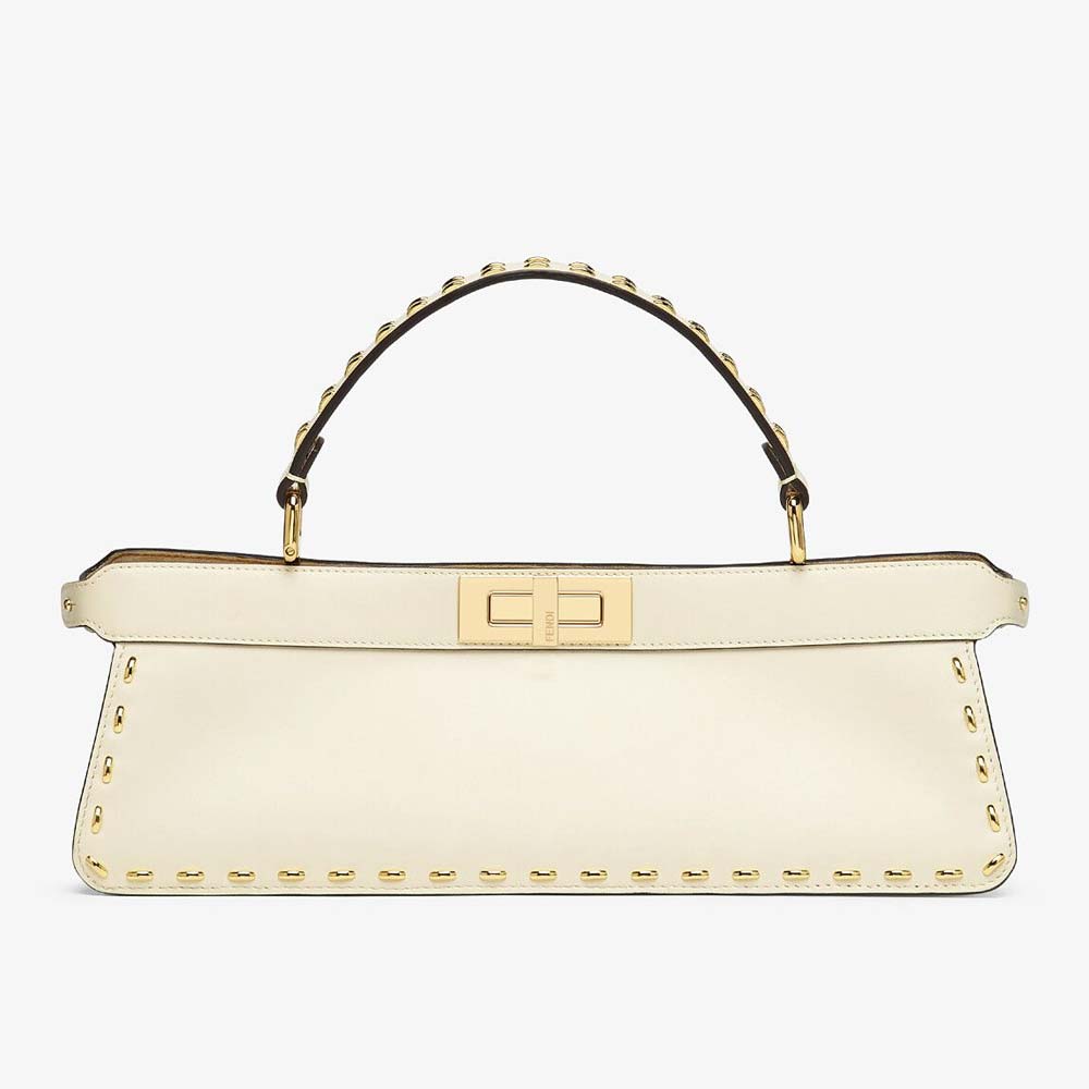 PEEKABOO ISEEU STRETCH White Leather Bag - Image 2