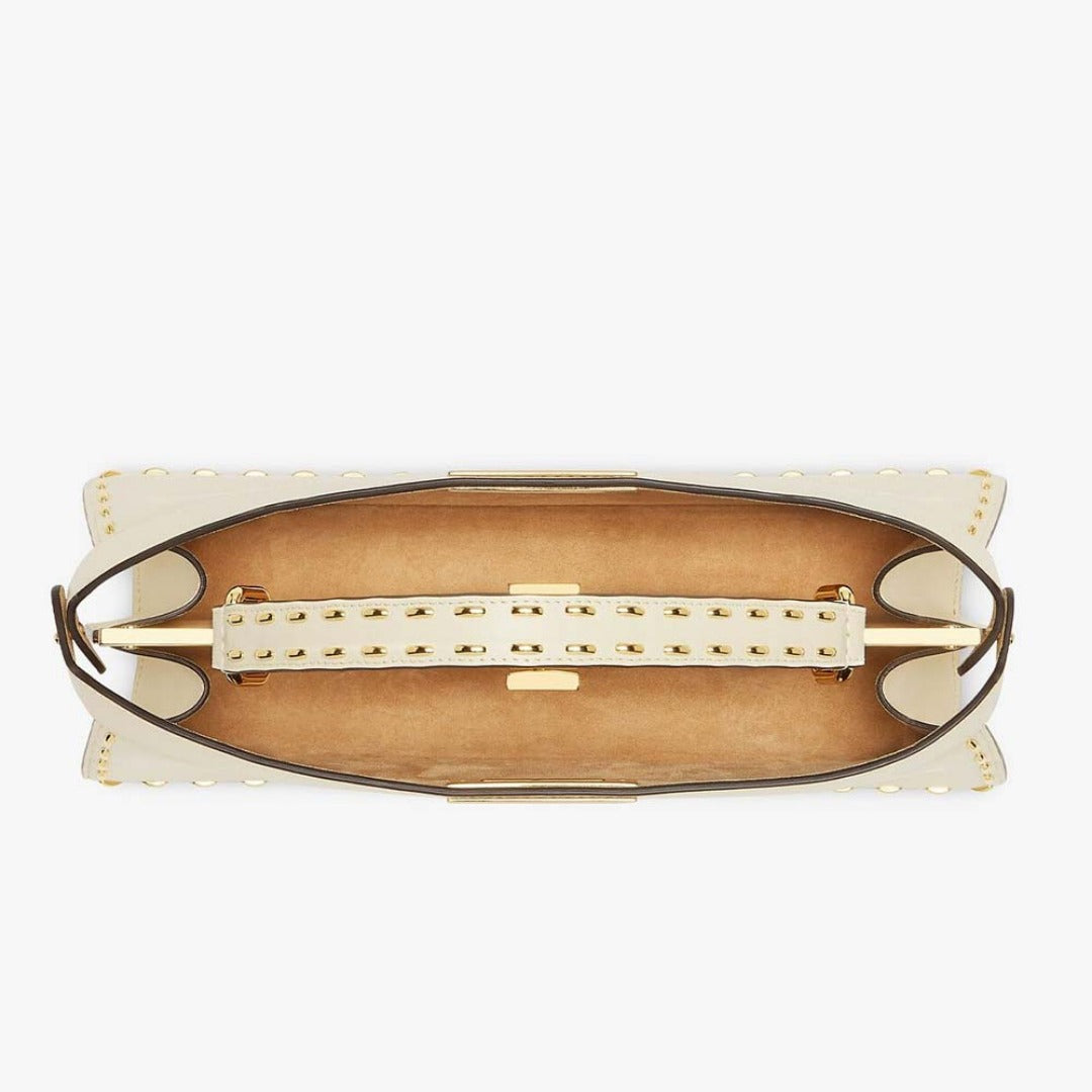 PEEKABOO ISEEU STRETCH White Leather Bag - Image 3