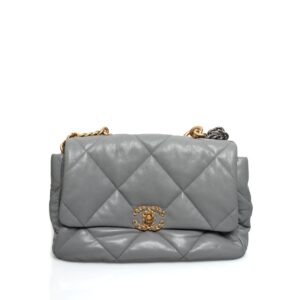 Chanel Large Grey 19 Shoulder Bag - ASL1590 - Cap N Wrap
