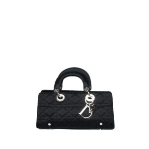Christian Dior Black Cannage Top Handle Bag GHW  AGL1036 - Cap N Wrap