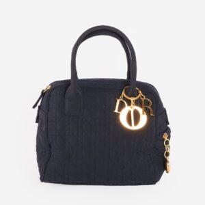 CHRISTIAN DIOR Cannage Hand Bag Black Nylon - Cap N Wrap