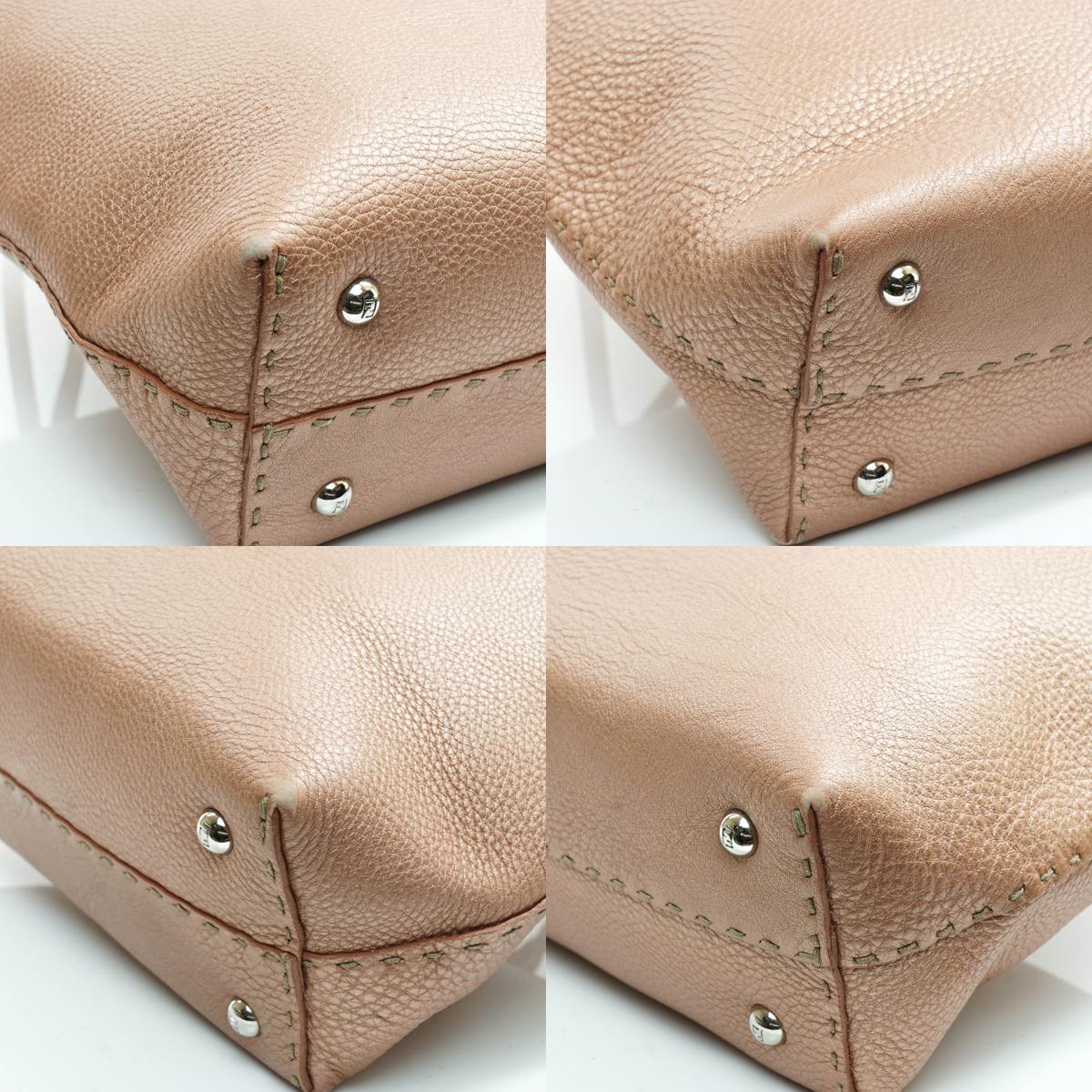 Fendi Tote Bag Leather Pink - Image 13